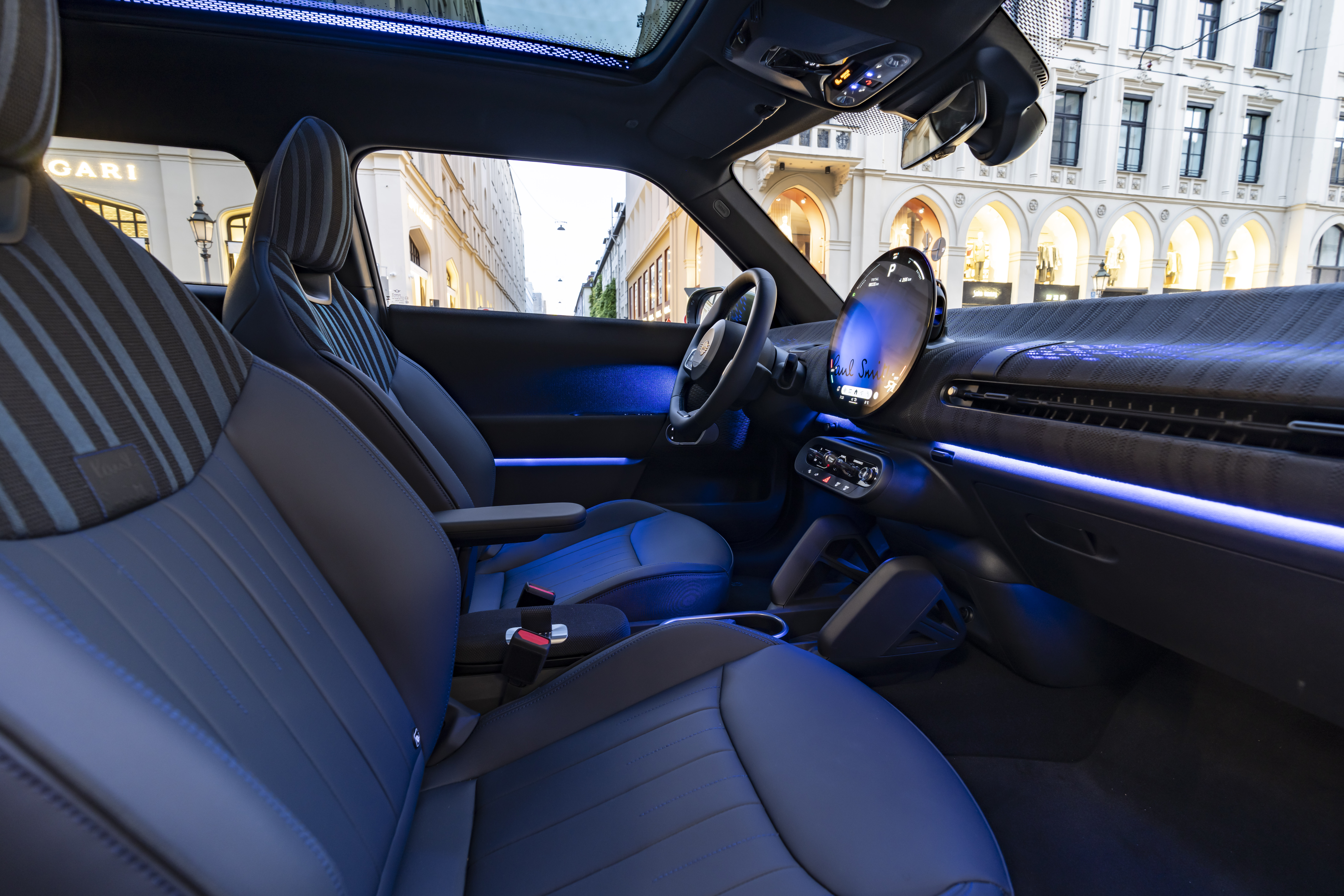 Interior del MINI Paul Smith Edition