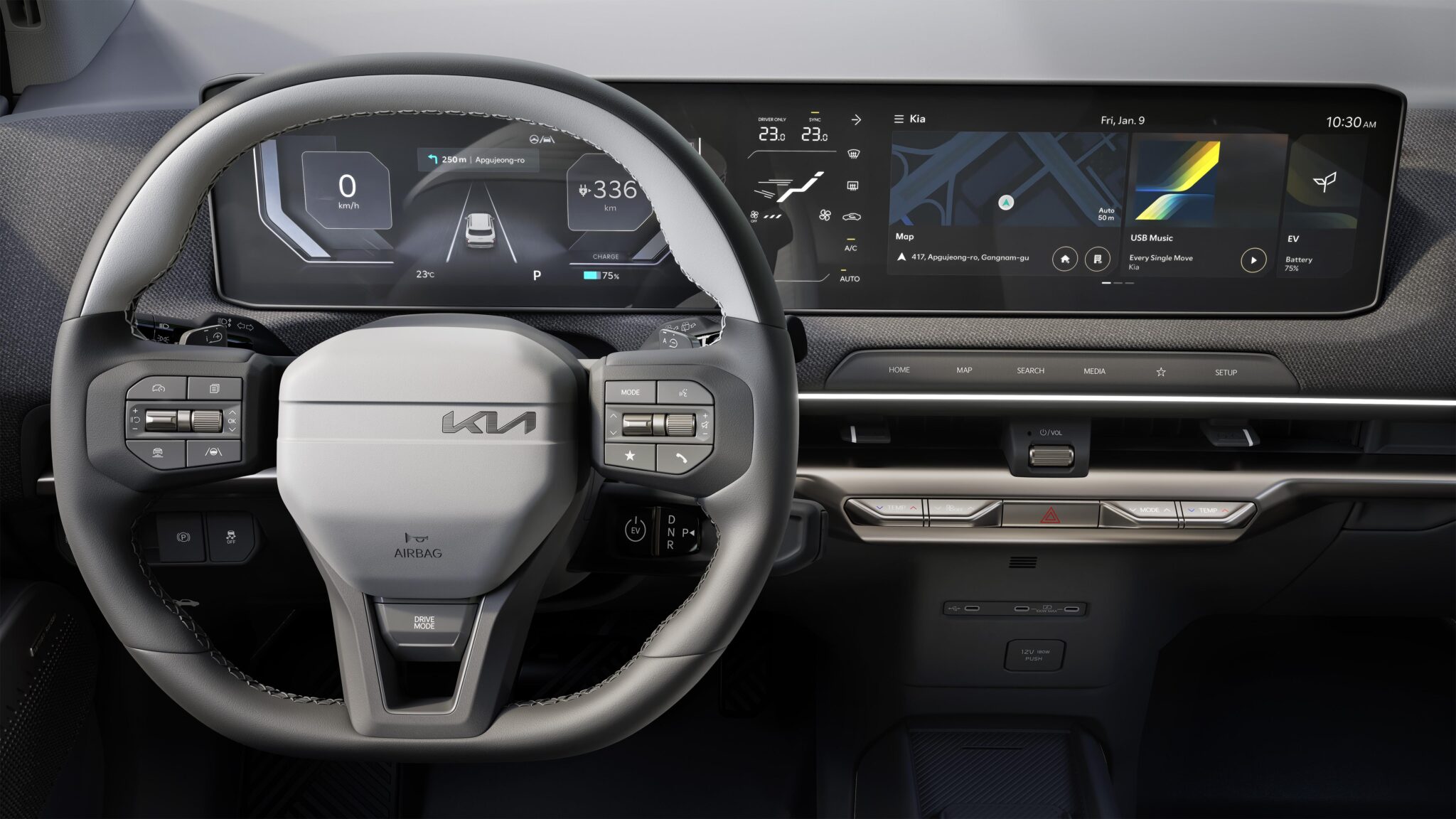 Interior del Kia EV2